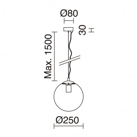 Lampe de plafond Oxy Opale 25