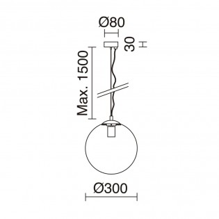 Lampe de plafond Oxy Opale 30