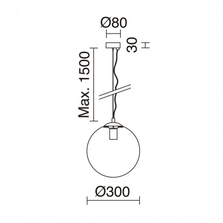 Lampe de plafond Oxy Opale 30