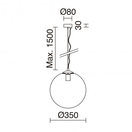 Lampe de plafond Oxy Opale 35