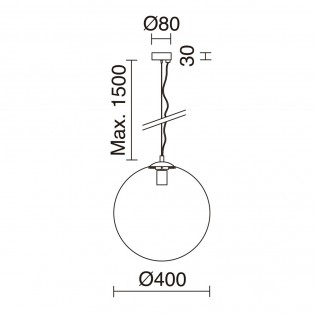 Lampe de plafond Oxy Opale 40