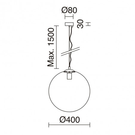 Lampe de plafond Oxy Opale 40