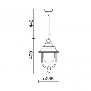 Lampe de plafond d'exterieur Keo