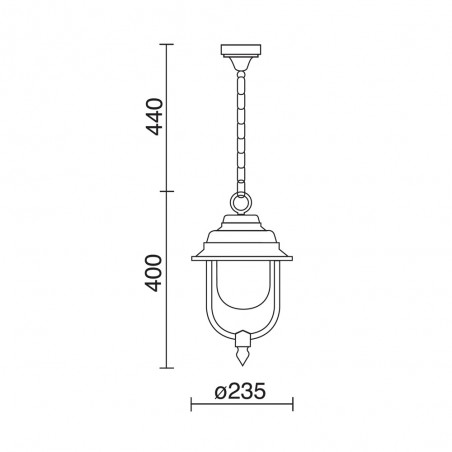Lampe de plafond d'exterieur Keo