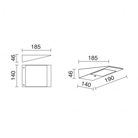 Aplique solaire LED avec sensor Como (2.2W)