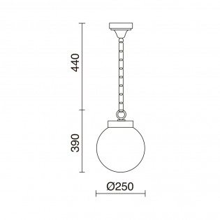 Lampe de plafond de exterieur Boom S