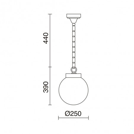Lampe de plafond de exterieur Boom S