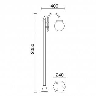 Lampadaire extérieur Boom