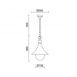 Lampe de plafond exterieur Trom