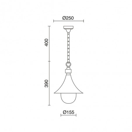 Lampe de plafond exterieur Trom
