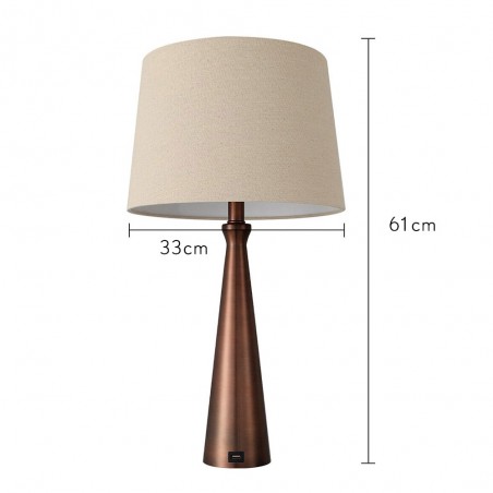 Lampe de table avec USB Pearl