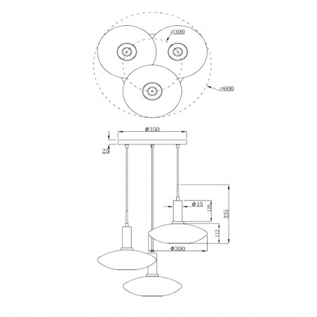 Lampe de suspension Singala (3 lumieres)
