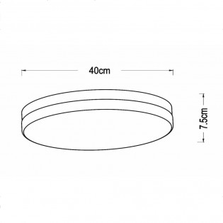 Plafonnier LED pour bains Biskit (36W)