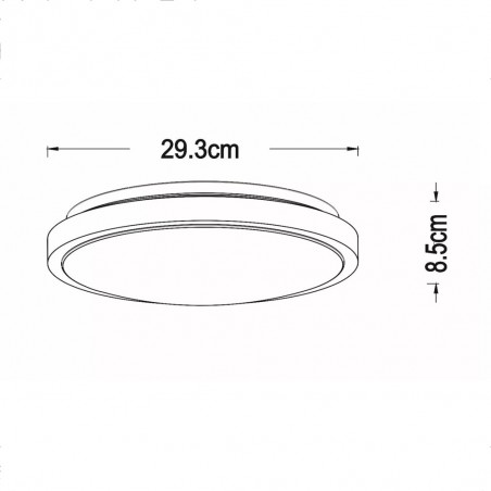 Plafonnier LED pour bains Dasher (12W)