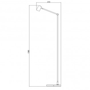 Lampadaire rechargeable LED Tipik Noir (3W)