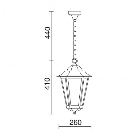 Lampe de plafond exterieur Elite 6 Matt