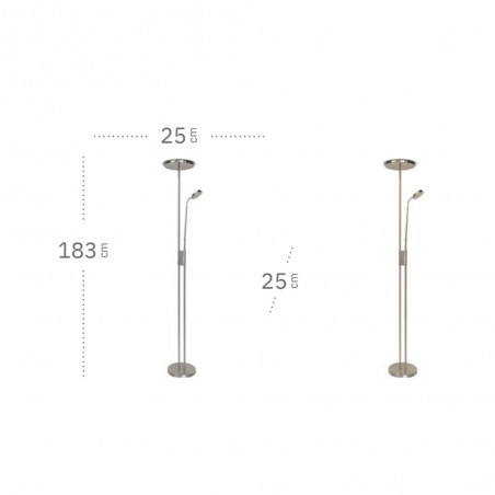 Lámpardaire LED Antares (20W+7W)