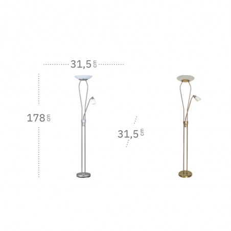 Lámpadaire LED Wolf (18W+5W)