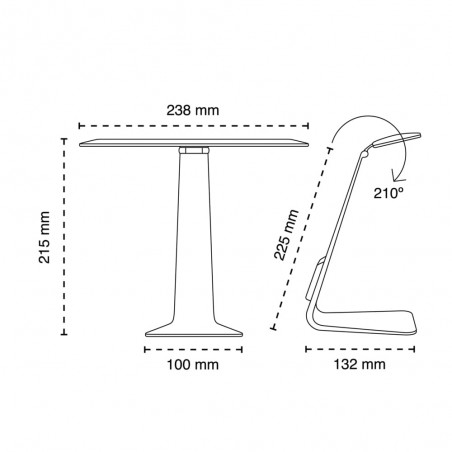 Lampe de bureau LED Betel Dim 6000K (3W)