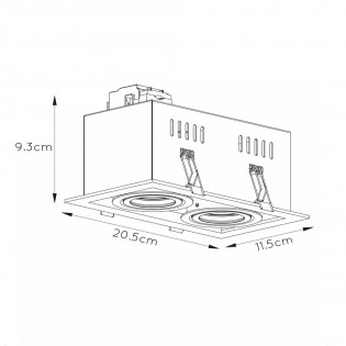 Encastré de plafond basculant Chimney (2 lumieres)