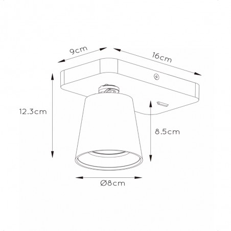 Applique LED avec interrupteur Turnon (5W)
