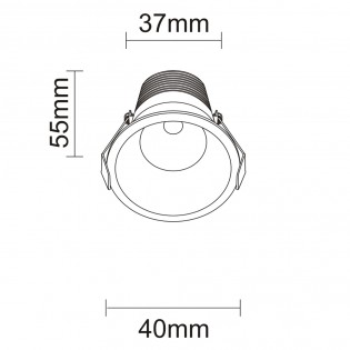 Encastré de plafond LED Lanka CCT (5W)