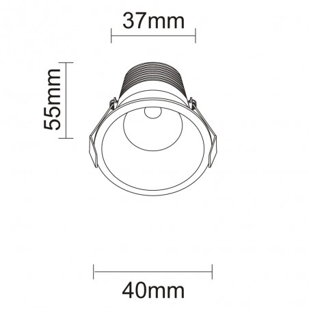 Encastré de plafond LED Lanka CCT (5W)