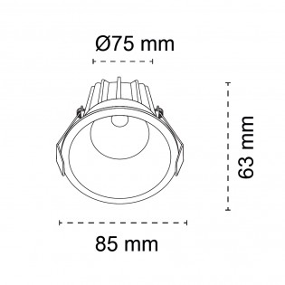Encastré de plafond LED Samui CCT (12W)