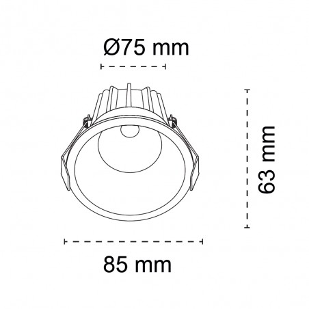 Encastré de plafond LED Samui CCT (12W)