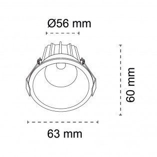 Encastré de plafond LED Nosy CCT II (8W)