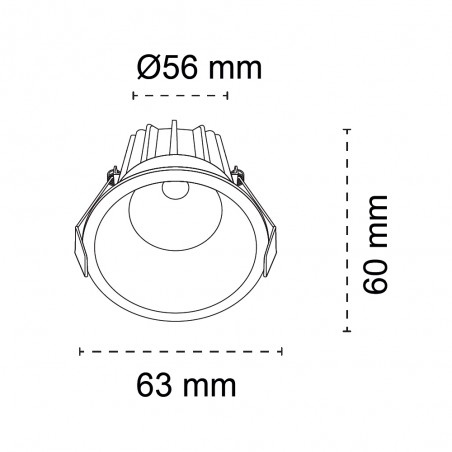 Encastré de plafond LED Nosy CCT II (8W)