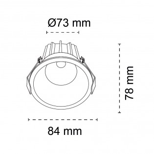 Encastré de plafond LED Nosy CCT (12W)