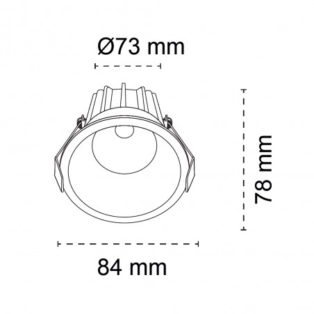 Encastré de plafond LED Nosy CCT (12W)