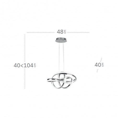 Lámpe a suspension LED Nudo (56W)