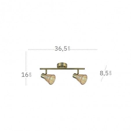 Réglette de plafond Cooper (2 Lumieres)