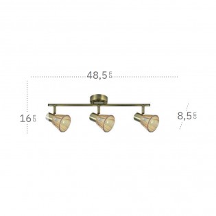Réglette de plafond Cooper (3 Lumieres)