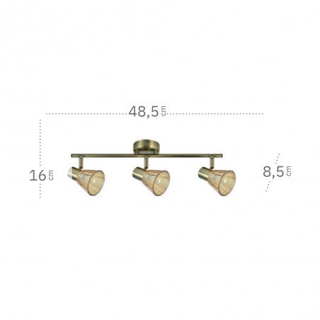 Réglette de plafond Cooper (3 Lumieres)