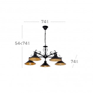 Lustre Azalea (5 Lumieres)