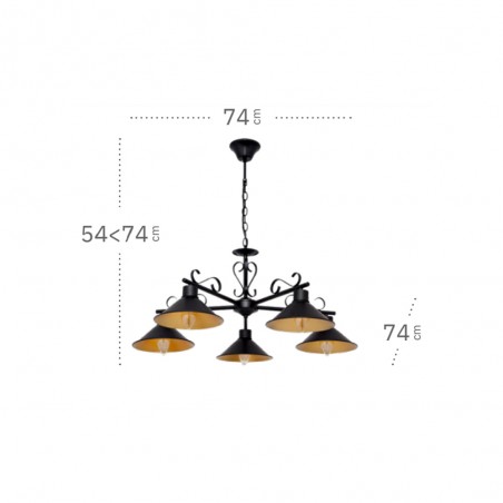 Lustre Azalea (5 Lumieres)
