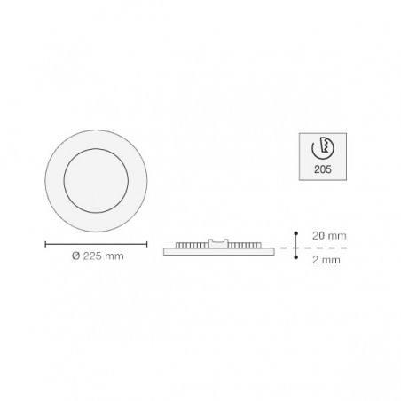 Encastrable LED Novo Plus Extraplat 20W