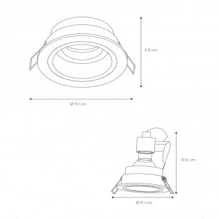 Encastré de plafond Embed Rond