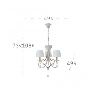 Lustre Crasas (3 Lumieres)