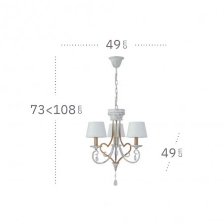 Lustre Crasas (3 Lumieres)