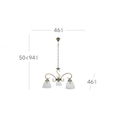 Lustre Jaipur (3 Lumieres)
