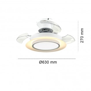 Ventilateur LED à pales rétractables Villa CCT (18W)