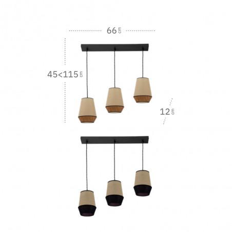 Réglette de plafond Campana (3 Lumieres)