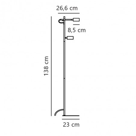 Lampadaire á LED Clyde (2x4W)
