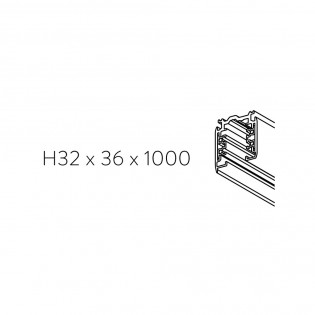 Rail triphasé ACB (1 mètre)