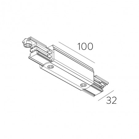 Connecteur intermédiaire pour rail triphasé ACB