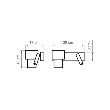Applique murale avec lecteur LED Kan (3W)